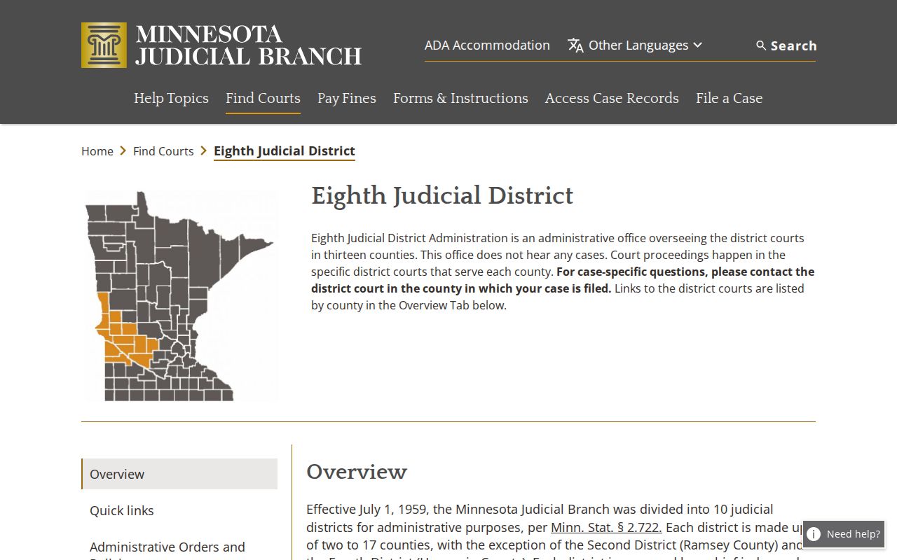 Stevens County court docket Eighth Judicial District