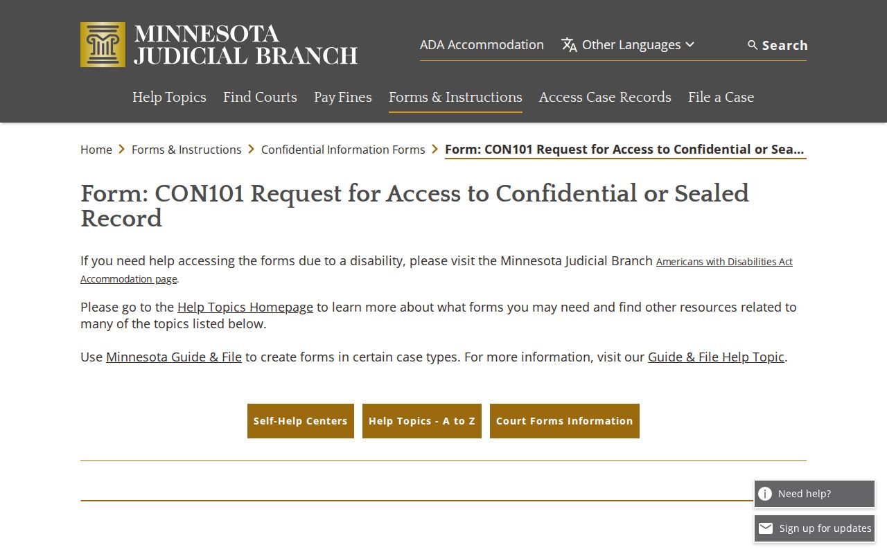Stevens County civil docket confidential record request form