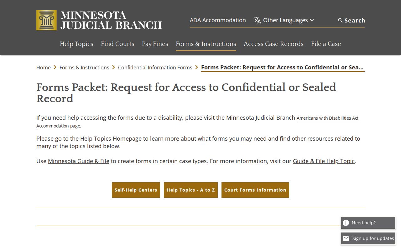 Stevens County civil docket confidential access packet