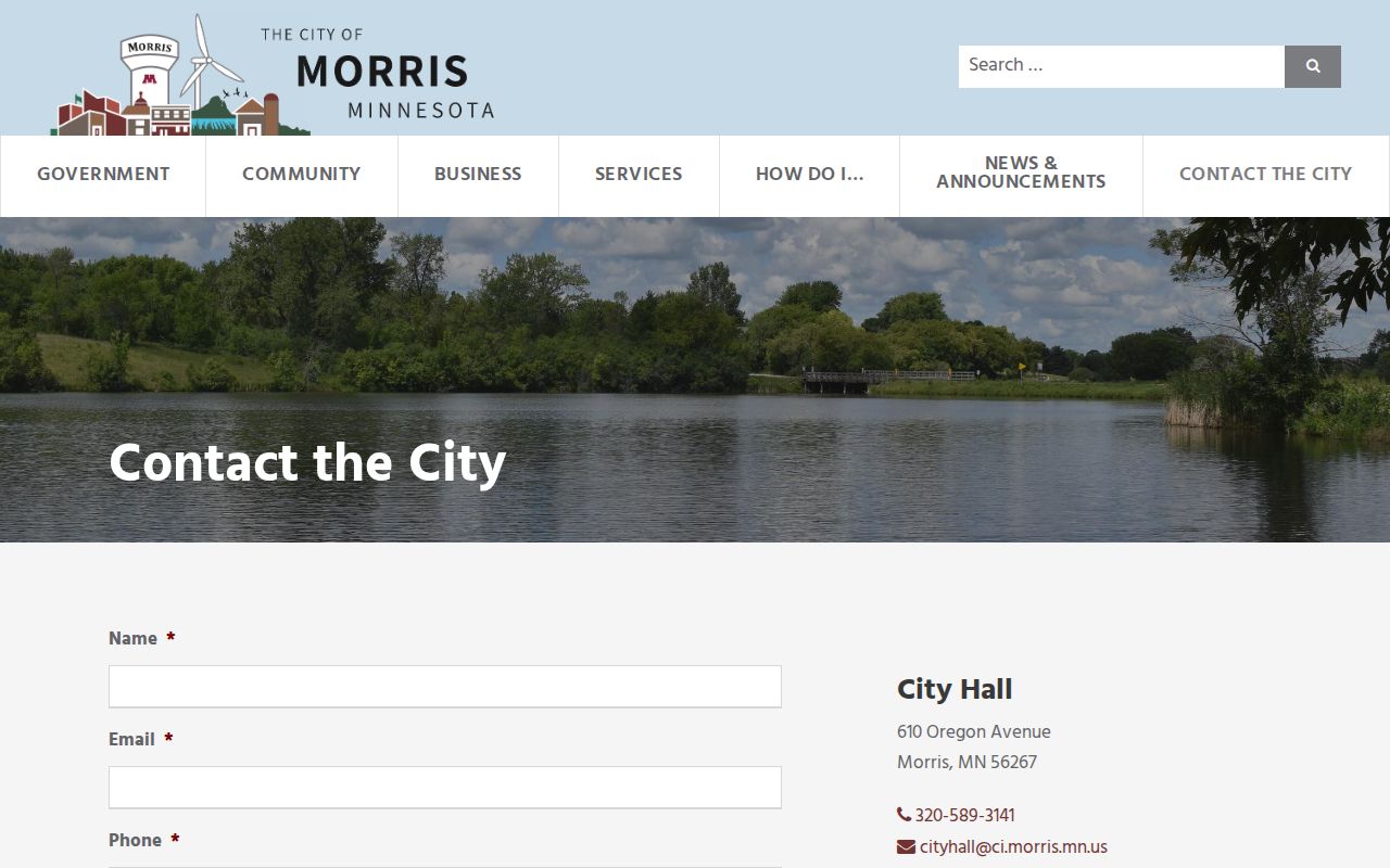 Morris court records city hall contact information